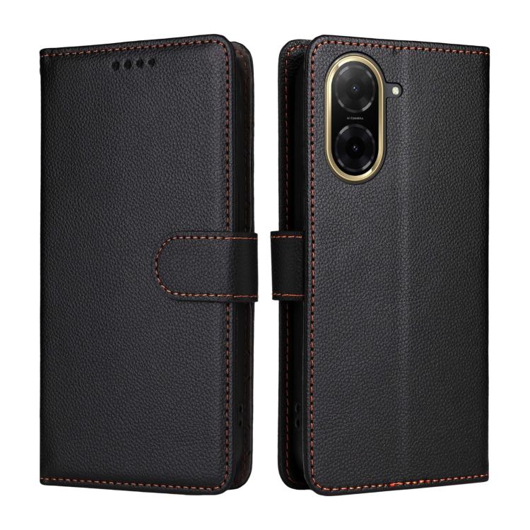 For Redmi A5 4G EU 173.3mm Litchi Texture RFID Blocking 3-Card Wallet Leather Phone Case