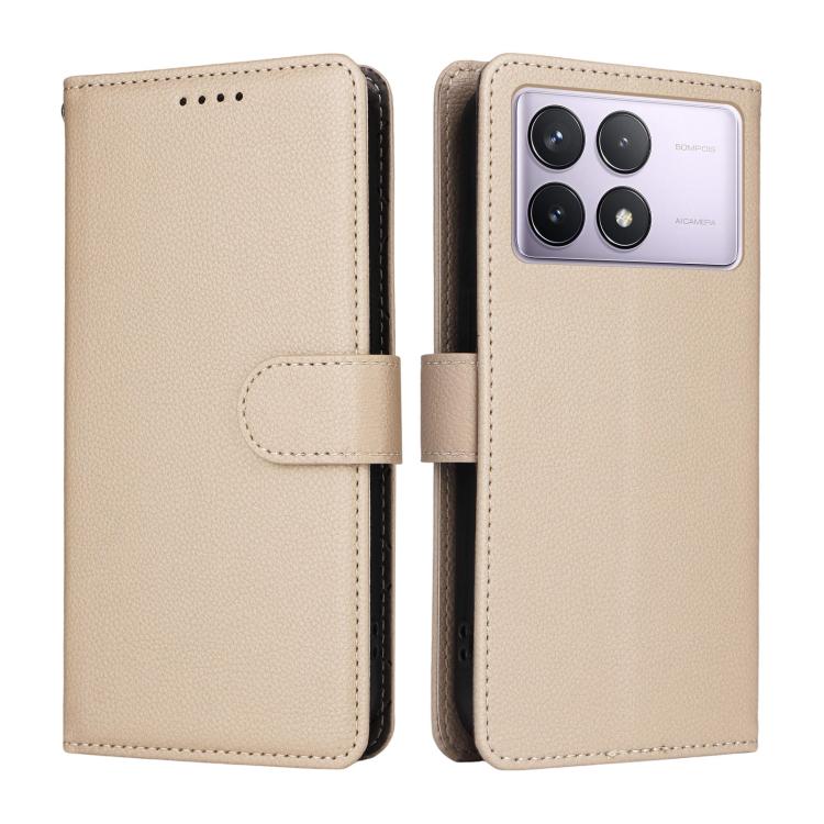 For Redmi K70 / K70 Pro / Poco F6 Pro Litchi Texture RFID Blocking 3-Card Wallet Leather Phone Case