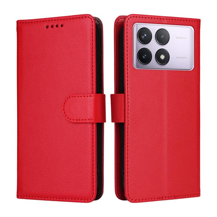 For Redmi K70 / K70 Pro / Poco F6 Pro Litchi Texture RFID Blocking 3-Card Wallet Leather Phone Case