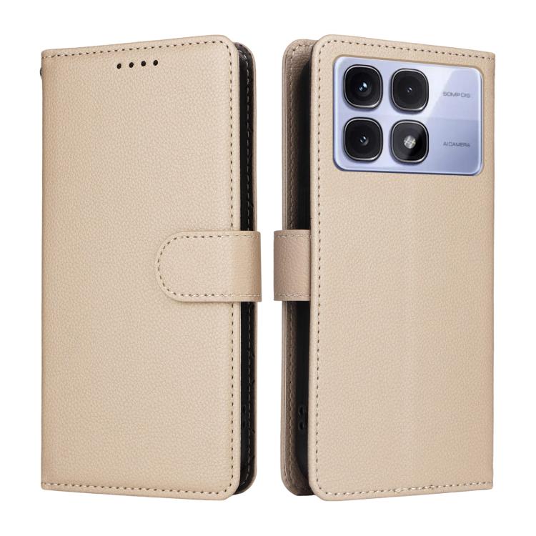 For Redmi K70 Ultra Litchi Texture RFID Blocking 3-Card Wallet Leather Phone Case