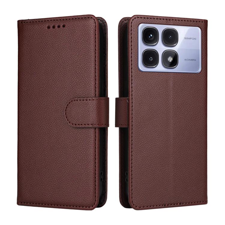 For Redmi K70 Ultra Litchi Texture RFID Blocking 3-Card Wallet Leather Phone Case