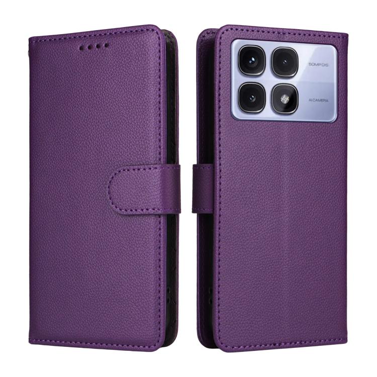 For Redmi K70 Ultra Litchi Texture RFID Blocking 3-Card Wallet Leather Phone Case