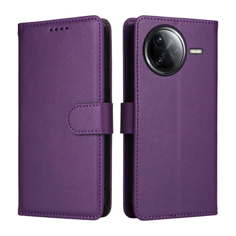 For Redmi K80 Pro / Poco F7 Ultra Litchi Texture RFID Blocking 3-Card Wallet Leather Phone Case