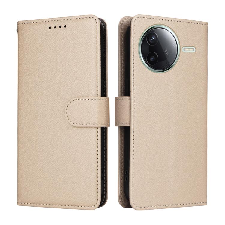For Redmi K80 / Poco F7 Pro Litchi Texture RFID Blocking 3-Card Wallet Leather Phone Case