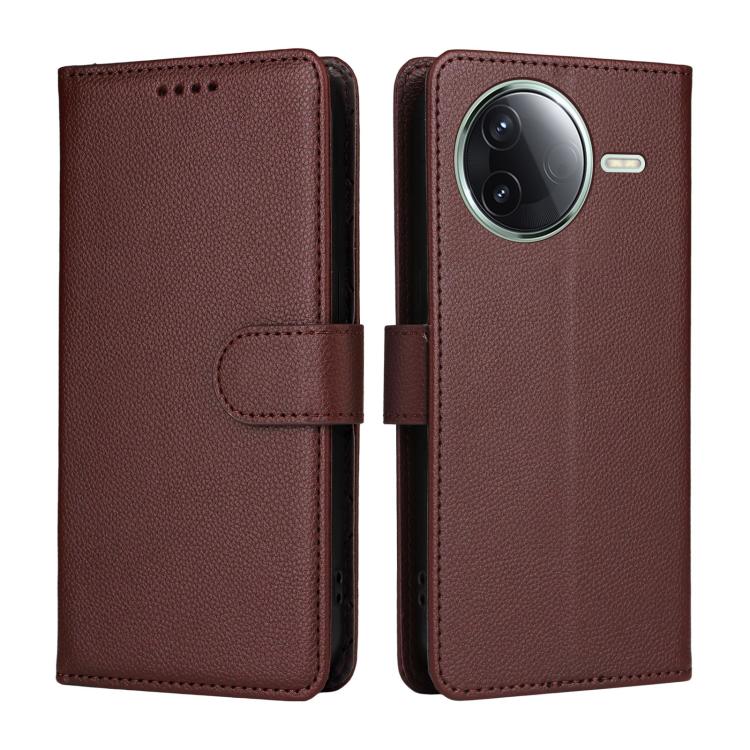 For Redmi K80 / Poco F7 Pro Litchi Texture RFID Blocking 3-Card Wallet Leather Phone Case