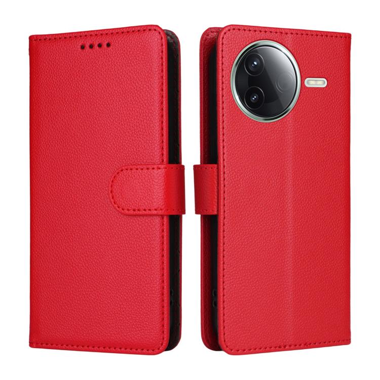 For Redmi K80 / Poco F7 Pro Litchi Texture RFID Blocking 3-Card Wallet Leather Phone Case