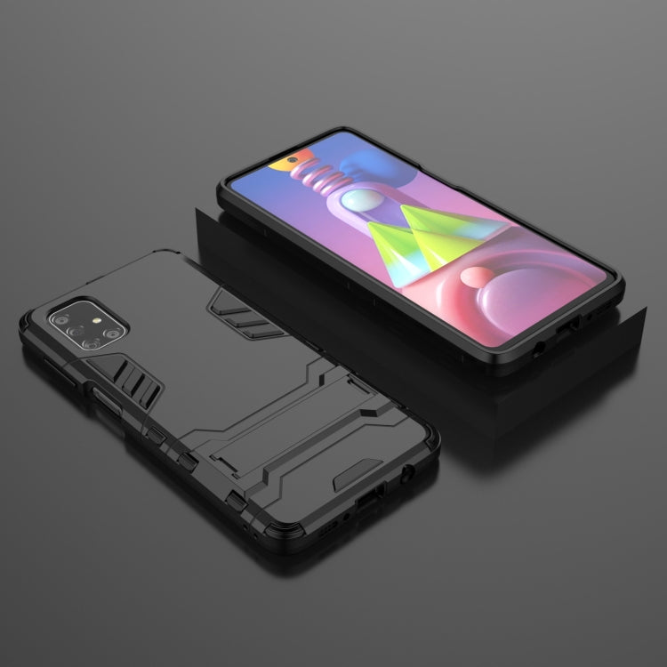 For Samsung Galaxy M51 PC + TPU Shockproof Protective Case with Holder