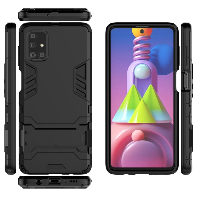 For Samsung Galaxy M51 PC + TPU Shockproof Protective Case with Holder