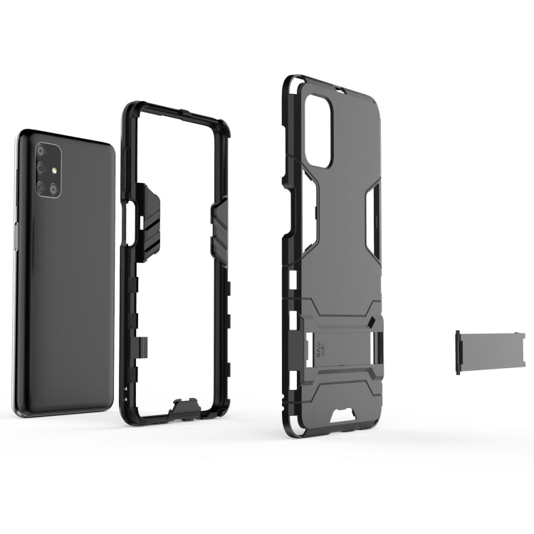 For Samsung Galaxy M51 PC + TPU Shockproof Protective Case with Holder