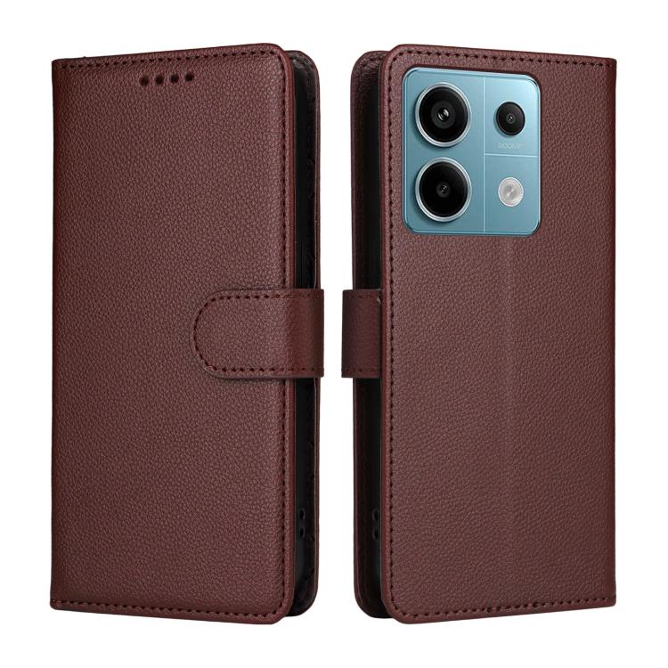 For Redmi Note 13 Pro 5G / Poco X6 5G Litchi Texture RFID Blocking 3-Card Wallet Leather Phone Case
