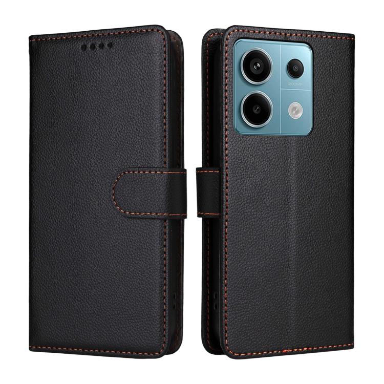 For Redmi Note 13 Pro 5G / Poco X6 5G Litchi Texture RFID Blocking 3-Card Wallet Leather Phone Case