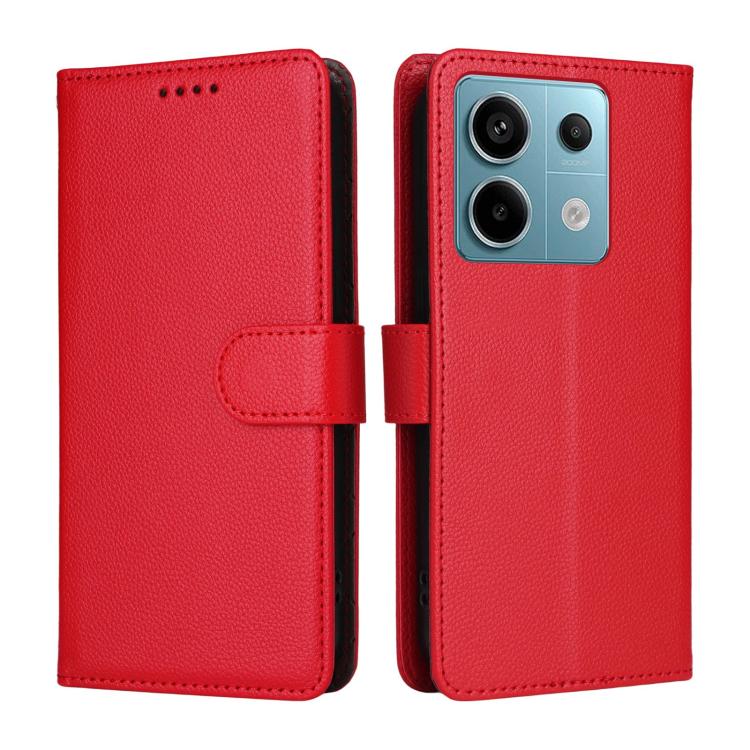 For Redmi Note 13 Pro 5G / Poco X6 5G Litchi Texture RFID Blocking 3-Card Wallet Leather Phone Case
