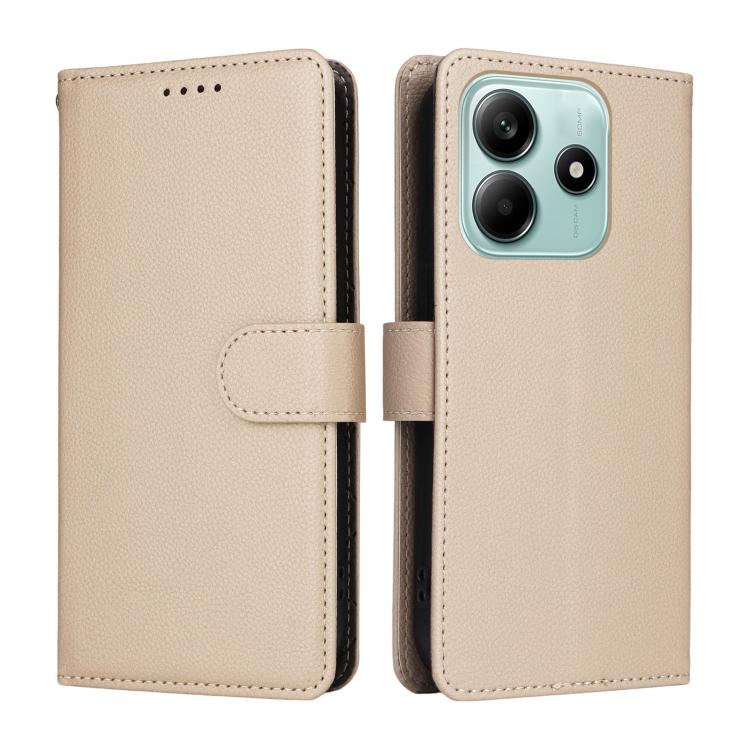 For Redmi Note 14 5G / Poco M7 Pro 5G Litchi Texture RFID Blocking 3-Card Wallet Leather Phone Case