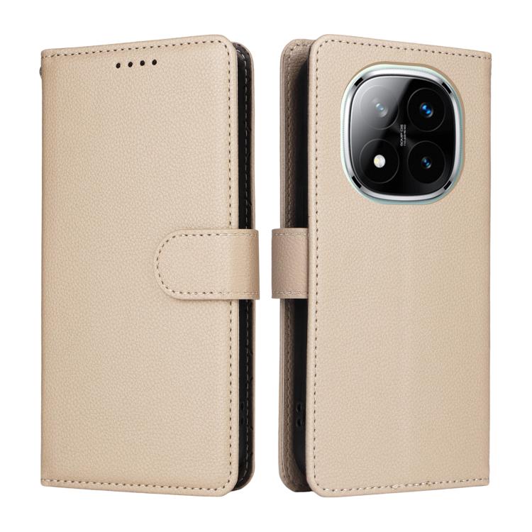 For Redmi Note 14 Pro 5G / 14 Pro+ 5G Litchi Texture RFID Blocking 3-Card Wallet Leather Phone Case