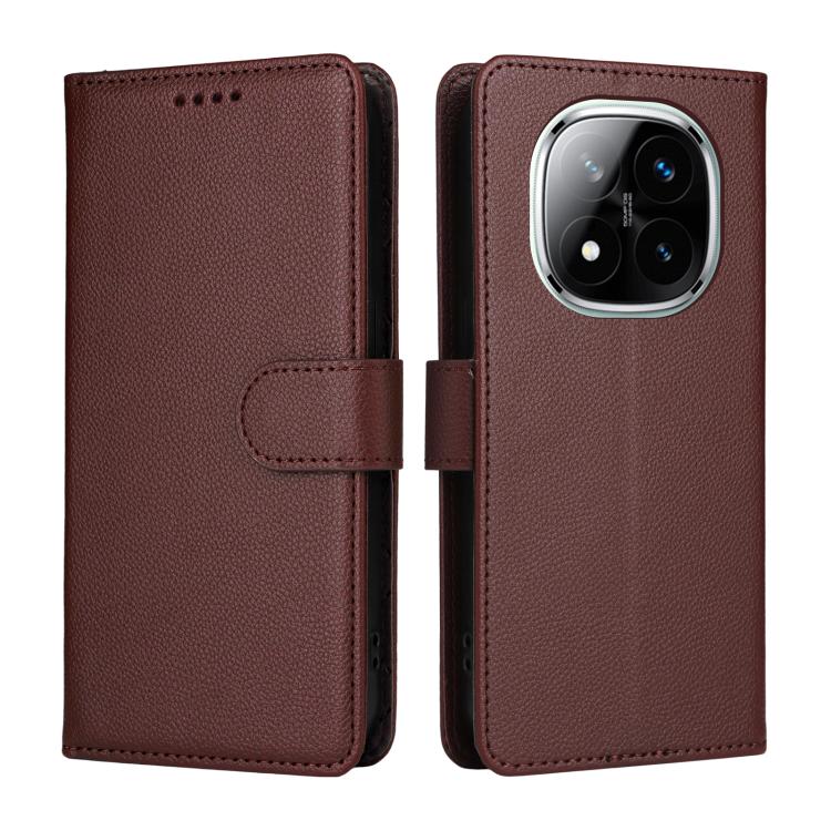 For Redmi Note 14 Pro 5G / 14 Pro+ 5G Litchi Texture RFID Blocking 3-Card Wallet Leather Phone Case