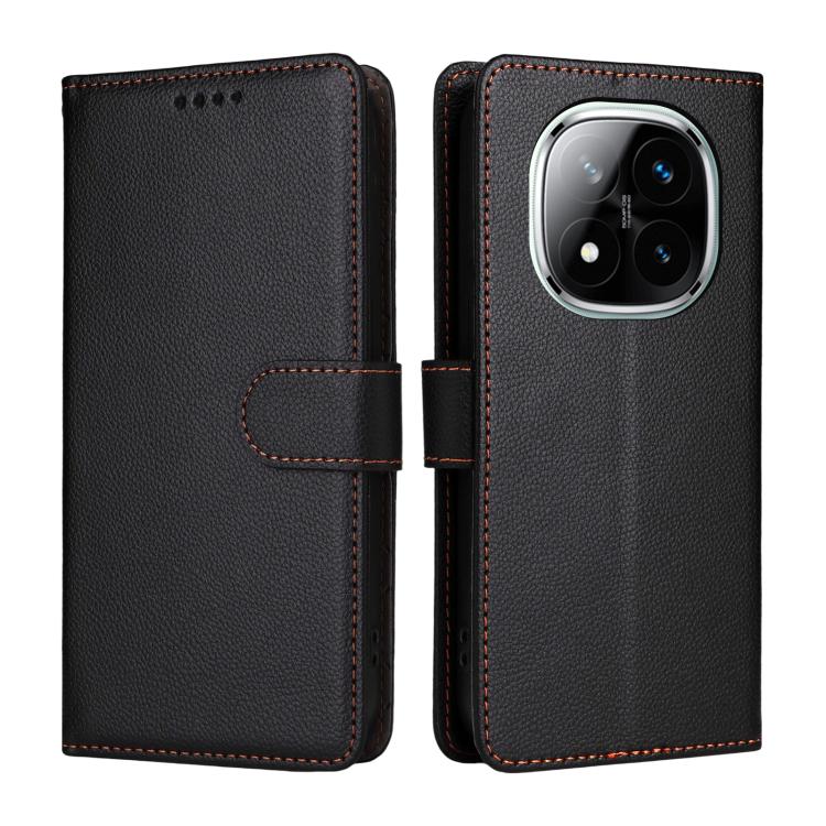 For Redmi Note 14 Pro 5G / 14 Pro+ 5G Litchi Texture RFID Blocking 3-Card Wallet Leather Phone Case