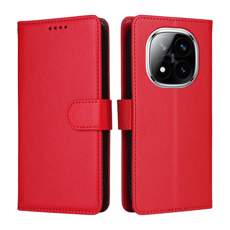For Redmi Note 14 Pro 5G / 14 Pro+ 5G Litchi Texture RFID Blocking 3-Card Wallet Leather Phone Case