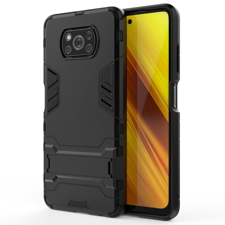 For Xiaomi Poco X3 NFC PC + TPU Shockproof Protective Case with Holder