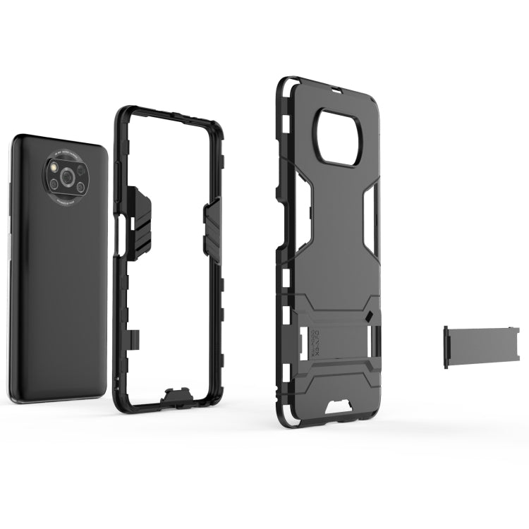 For Xiaomi Poco X3 NFC PC + TPU Shockproof Protective Case with Holder