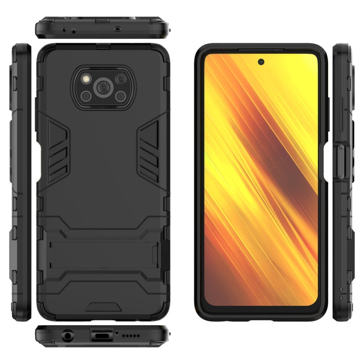 For Xiaomi Poco X3 NFC PC + TPU Shockproof Protective Case with Holder