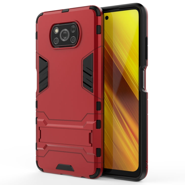 For Xiaomi Poco X3 NFC PC + TPU Shockproof Protective Case with Holder