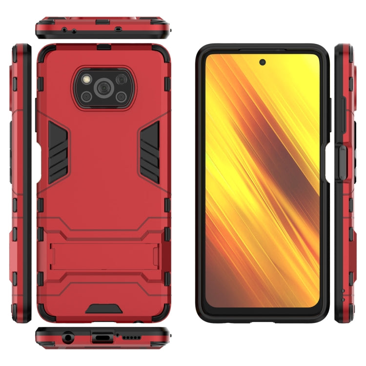 For Xiaomi Poco X3 NFC PC + TPU Shockproof Protective Case with Holder
