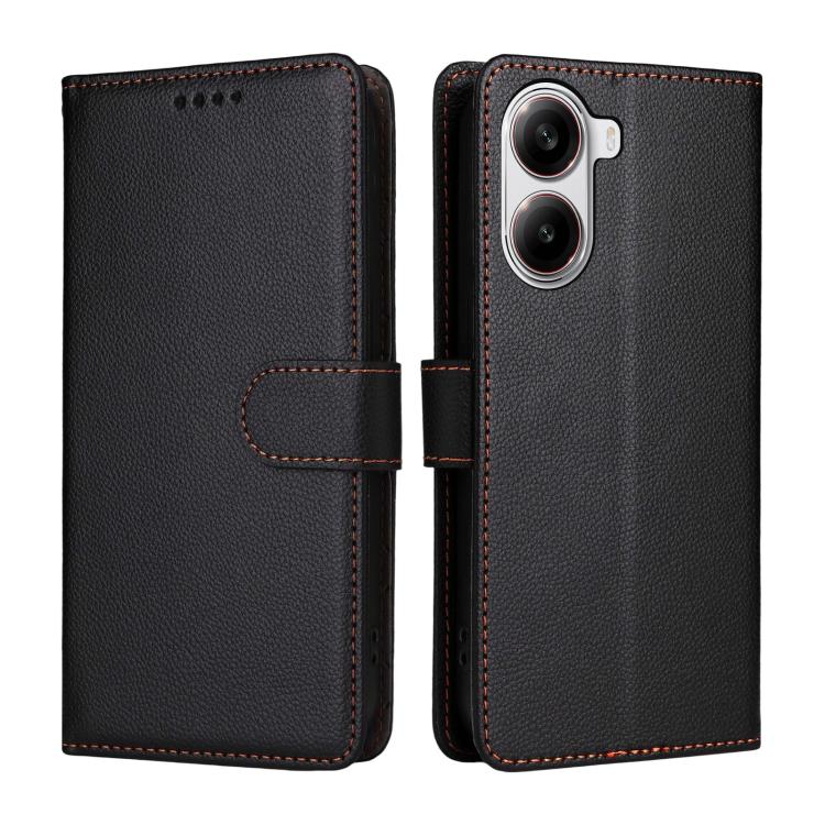 For Redmi Turbo 4 5G / Poco X7 Pro 5G Litchi Texture RFID Blocking 3-Card Wallet Leather Phone Case