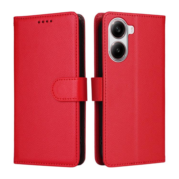 For Redmi Turbo 4 5G / Poco X7 Pro 5G Litchi Texture RFID Blocking 3-Card Wallet Leather Phone Case