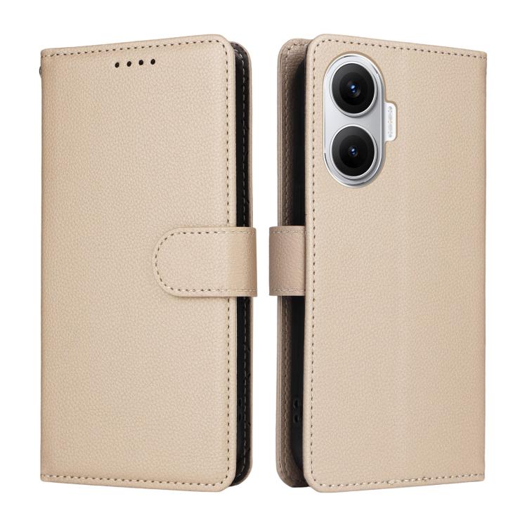 For Redmi Turbo 4 Pro 5G / Poco F7 5G Litchi Texture RFID Blocking 3-Card Wallet Leather Phone Case