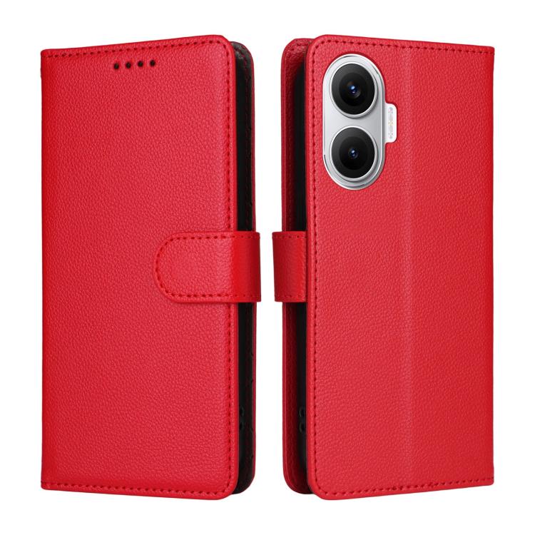 For Redmi Turbo 4 Pro 5G / Poco F7 5G Litchi Texture RFID Blocking 3-Card Wallet Leather Phone Case