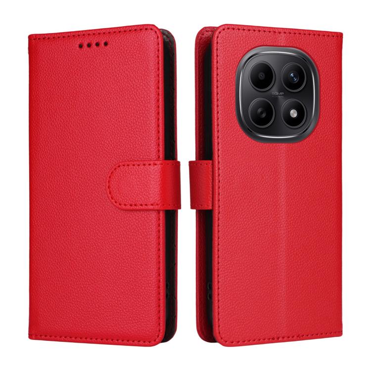 For Redmi Note 15 4G / 5G Global 164mm Litchi Texture RFID Blocking 3-Card Wallet Leather Phone Case