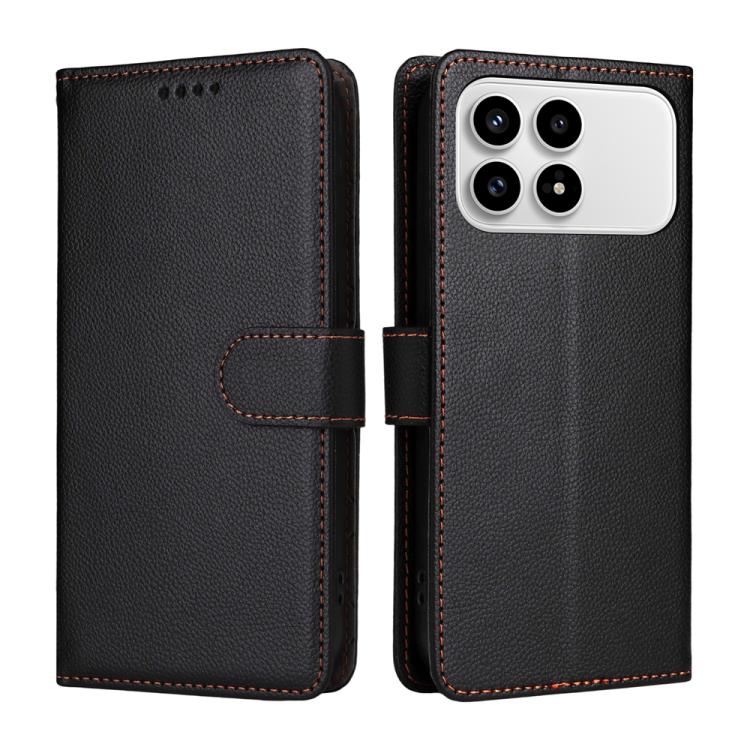 For Redmi K90 / Xiaomi Poco F8 Pro 5G Litchi Texture RFID Blocking 3-Card Wallet Leather Phone Case