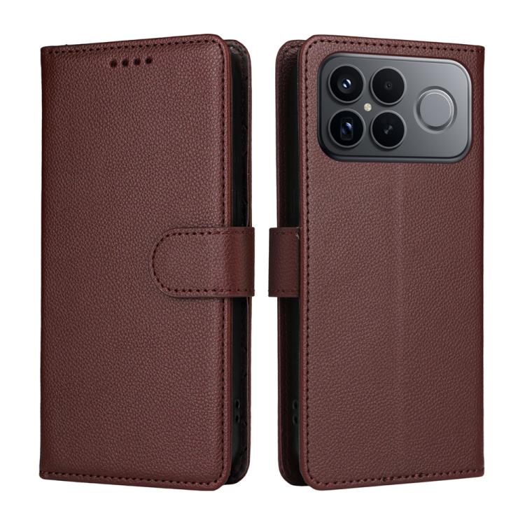 For Redmi K90 Pro Max / Poco F8 Ultra 5G Litchi Texture RFID Blocking 3-Card Wallet Leather Phone Case
