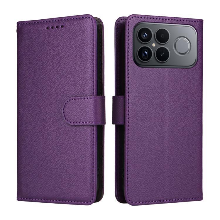 For Redmi K90 Pro Max / Poco F8 Ultra 5G Litchi Texture RFID Blocking 3-Card Wallet Leather Phone Case