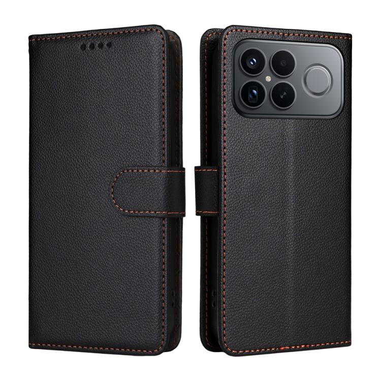 For Redmi K90 Pro Max / Poco F8 Ultra 5G Litchi Texture RFID Blocking 3-Card Wallet Leather Phone Case