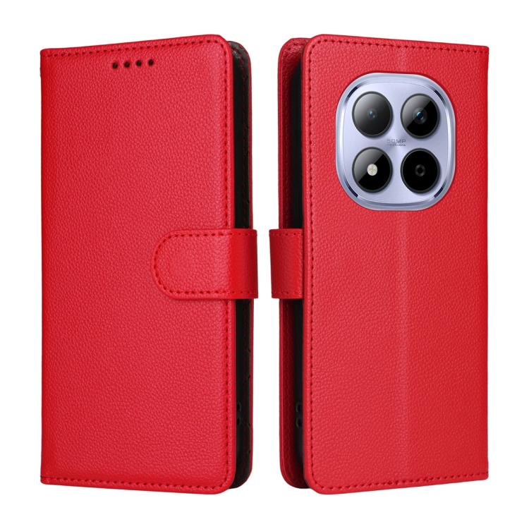 For Redmi Note 15 Pro 4G Global 163.2mm Litchi Texture RFID Blocking 3-Card Wallet Leather Phone Case