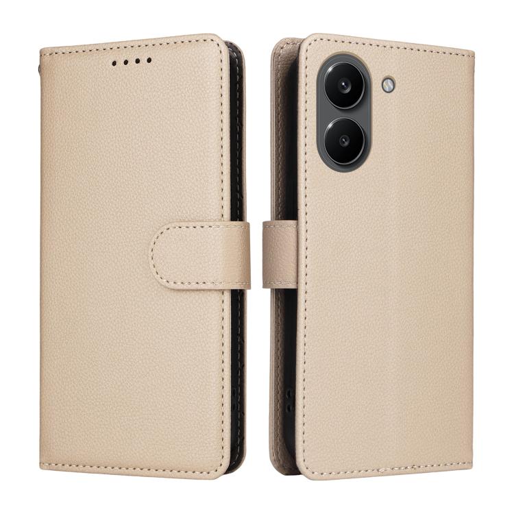 For Redmi Turbo 5 5G / Poco X8 Pro 5G Litchi Texture RFID Blocking 3-Card Wallet Leather Phone Case