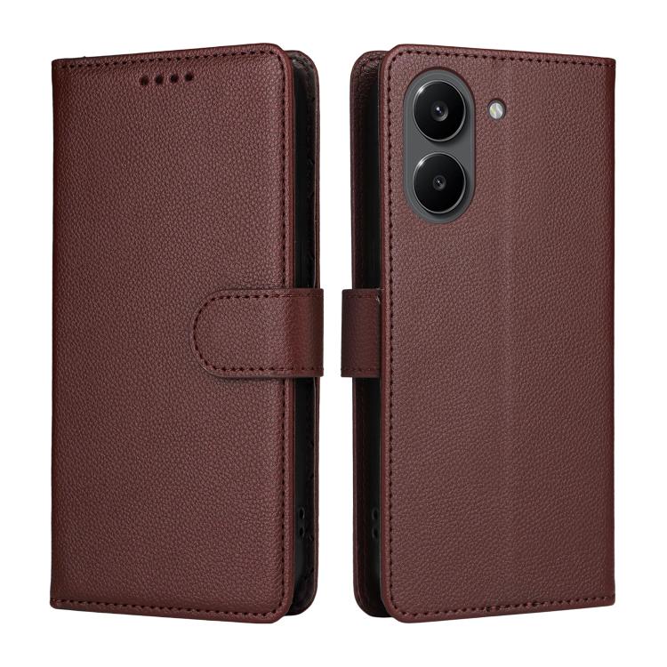 For Redmi Turbo 5 5G / Poco X8 Pro 5G Litchi Texture RFID Blocking 3-Card Wallet Leather Phone Case