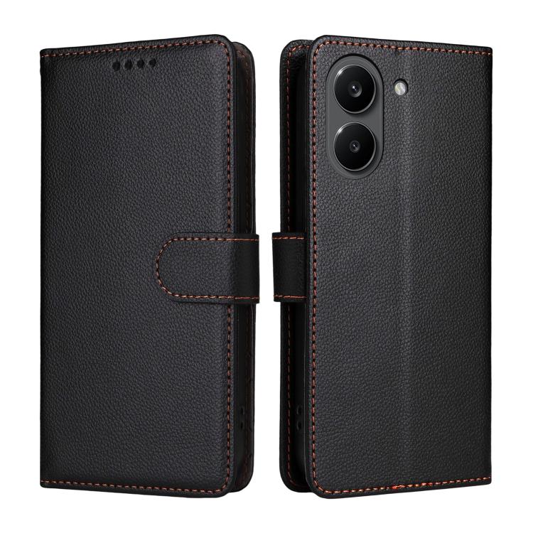 For Redmi Turbo 5 5G / Poco X8 Pro 5G Litchi Texture RFID Blocking 3-Card Wallet Leather Phone Case