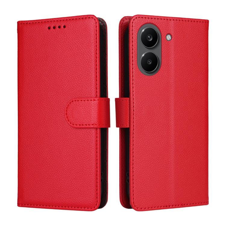 For Redmi Turbo 5 5G / Poco X8 Pro 5G Litchi Texture RFID Blocking 3-Card Wallet Leather Phone Case