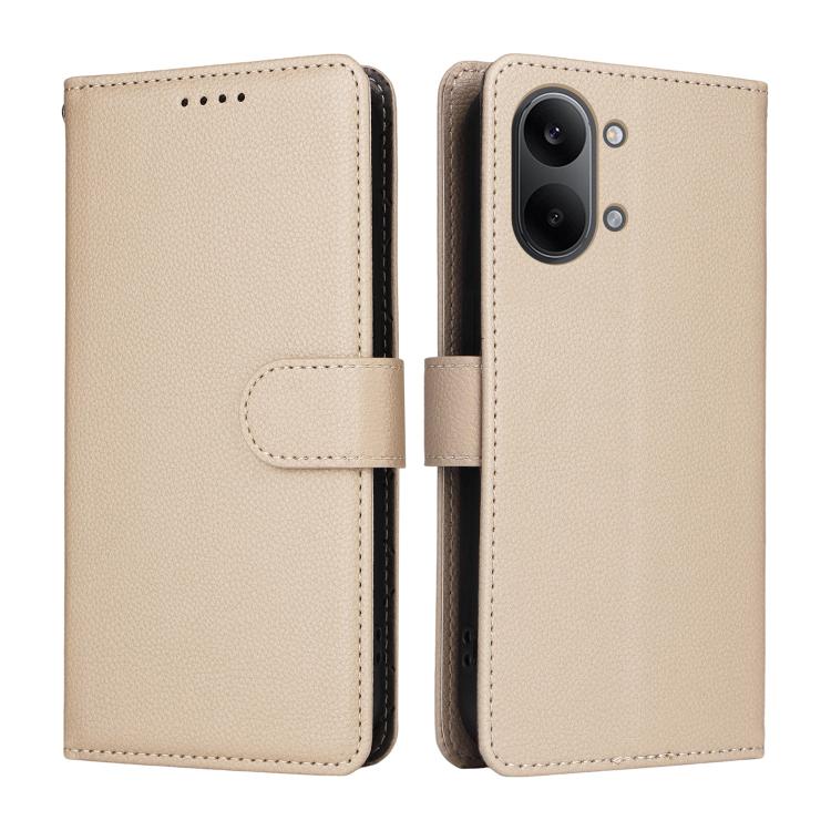 For Redmi Turbo 5 Max 5G / Poco X8 Pro Max 5G Litchi Texture RFID Blocking 3-Card Wallet Leather Phone Case