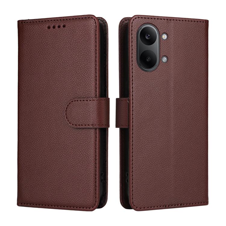 For Redmi Turbo 5 Max 5G / Poco X8 Pro Max 5G Litchi Texture RFID Blocking 3-Card Wallet Leather Phone Case
