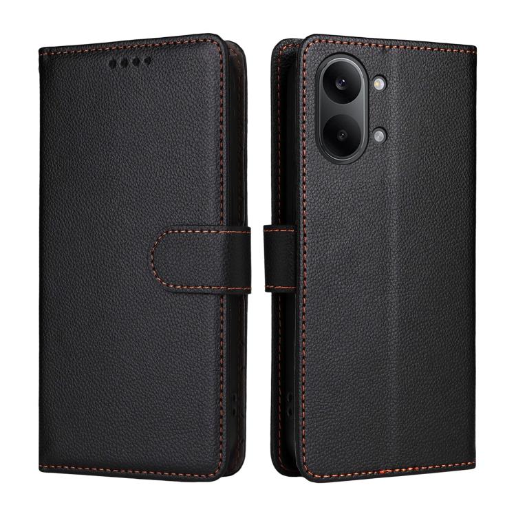 For Redmi Turbo 5 Max 5G / Poco X8 Pro Max 5G Litchi Texture RFID Blocking 3-Card Wallet Leather Phone Case