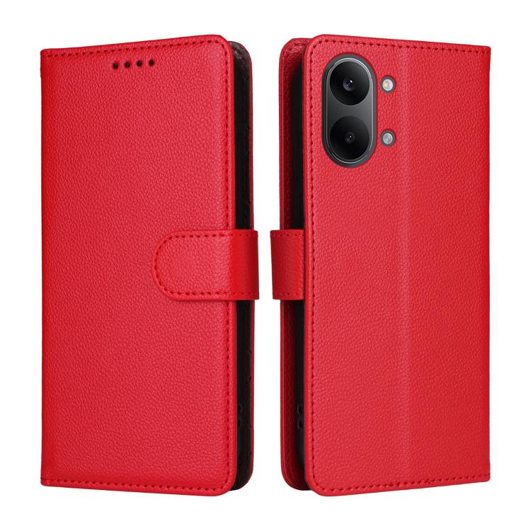 For Redmi Turbo 5 Max 5G / Poco X8 Pro Max 5G Litchi Texture RFID Blocking 3-Card Wallet Leather Phone Case