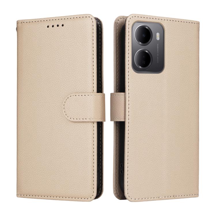 For Redmi 15a 5G Litchi Texture RFID Blocking 3-Card Wallet Leather Phone Case