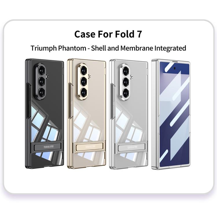 For Samsung Galaxy Z Fold7 5G GKK Integrated Triumph Phantom Magnetic Phone Case with Holder