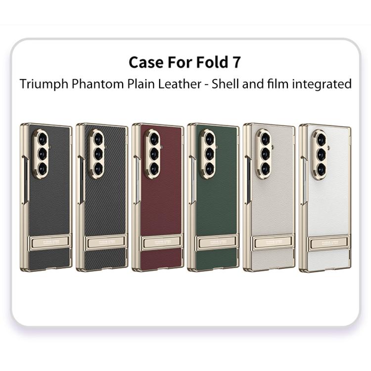 For Samsung Galaxy Z Fold7 5G GKK Integrated Triumph Phantom Magnetic Leather Phone Case with Holder