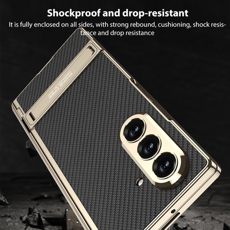 For Samsung Galaxy Z Fold7 5G GKK Integrated Triumph Phantom Magnetic Leather Phone Case with Holder