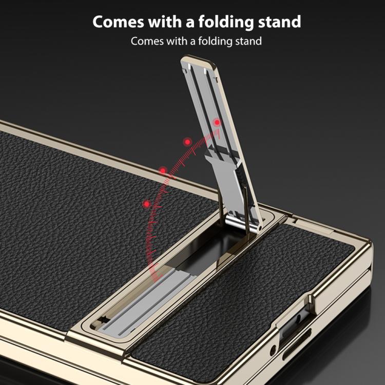 For Samsung Galaxy Z Fold7 5G GKK Integrated Triumph Phantom Magnetic Leather Phone Case with Holder