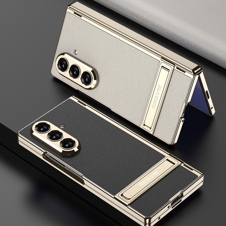 For Samsung Galaxy Z Fold7 5G GKK Integrated Triumph Phantom Magnetic Leather Phone Case with Holder